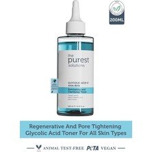 Purest Solutions, Gözenek ve Siyah Nokta Görünümünü Azaltmaya Yardımcı Arındırıcı Tonik,%5 Glikolik Asit, Aha, Bha, 200 ml