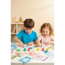 Ayko Wipe Clean Finger Paint Activity - Silinebilir Parmak Boyası Aktivite Kartları - Fingerprint Activities