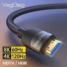 4K 60Hz Hdcp Arc Hdr Örgülü HDMI 2.1 Kablo 20 Metre