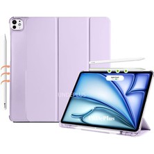 Pro 13INÇ M4/m5 ile Uyumlu Kılıf Flip Cover Kalem Bölmeli Pc Case 2024/2025 Lila