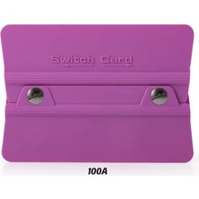 Fantastik Store Switch Card Kare Ragle Ppf/tph Cam Filmi Çekme Uygulama Aparatı Teflonlu 100A Sertlik 10X6.9CM Mor