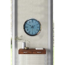 Kasva Concept Hediyelik 40 cm Krom Metal Siyah Duvar Saati