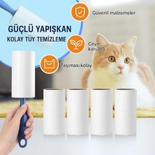Toplayıcı Set – 1 Sap + 6 Rulo – Toplam 360 Yaprak – Kedi Köpek Tüyü ve Toz Temizleyici – Giysi, Mobilya ve Araç Koltuğu Için – Ekonomik Paket