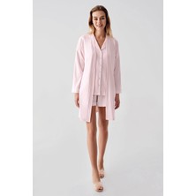 Freshness 324 Kadın 4'lü Sabahlıklı Şorlu Pijama Takımı