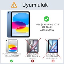 11.nesil A16 11INÇ/10.NESIL 10.9inç ile Uyumlu Kılıf Flip Cover Kalem Bölmeli Pc Case Rose Gold