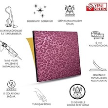 Kendinden Yapışkanlı Ses ve Isı Yalıtım Paneli, Akustik Duvar Paneli, Ses Yalıtım Süngeri, Keçe Kaplı Sünger 41X41 cm 6 Adet/1 M² Bordo