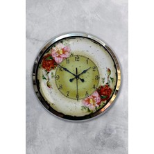 Kasva Concept Hediyelik 40 cm Krom Metal Geyik Duvar Saati