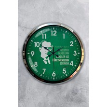 Kasva Concept 40 cm Krom Metal Öğretmenler Günü Duvar Saati