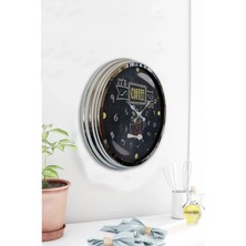 Kasva Concept 40 cm Krom Metal Mutfak Duvar Saati