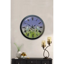 Kasva Concept 40 cm Siyah Metal Horoz Duvar Saati