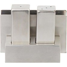 Feyza Design Şık Çelik Tuzluk ve Peçetelik Takımı, Modern ve Kullanışlı Tasarım