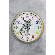 Kasva Concept 40 cm Eskitme Metal Köpek Duvar Saati