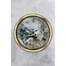 Kasva Concept Hediyelik 40 cm Gold Metal Dalga Duvar Saati