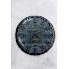 Kasva Concept Hediyelik 40 cm Siyah Metal Retro Duvar Saati