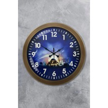 Kasva Concept Hediyelik 36 cm Eskitme Metal Islam Duvar Saati