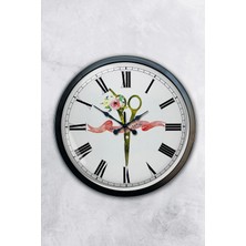 Kasva Concept 40 cm Siyah Metal Kırmızı-Siyah Duvar Saati