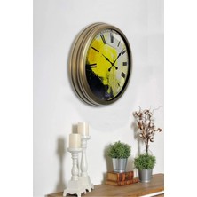 Kasva Concept Hediyelik 40 cm Eskitme Metal Sanatsal Duvar Saati