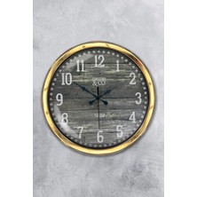 Kasva Concept Hediyelik 40 cm Gold Metal Firstime Duvar Saati