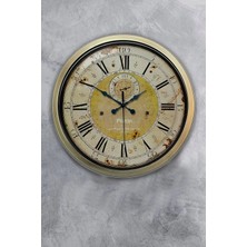 Kasva Concept 40 cm Eskitme Metal Tasarım Duvar Saati