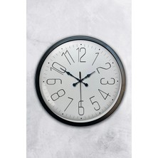 Kasva Concept Hediyelik 40 cm Siyah Metal Klasik Duvar Saati