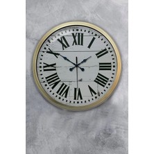 Kasva Concept 40 cm Eskitme Metal Beyaz Romen Duvar Saati