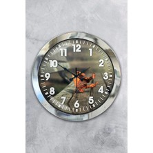 Kasva Concept Hediyelik 36 cm Krom Metal Yaprak Duvar Saati
