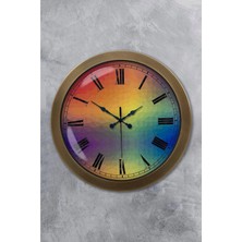 Kasva Concept Hediyelik 36 cm Eskitme Metal Renk Dünyası Duvar Saati