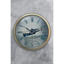 Kasva Concept Hediyelik 40 cm Eskitme Metal Kayıp Duvar Saati