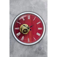 Kasva Concept 40 cm Beyaz Metal Romen Rakamlı Duvar Saati