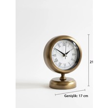 Kasva Concept Metal Romen Eskitme Masa Saati | 21X17 cm | Butik Saat