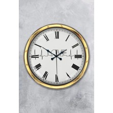 Kasva Concept Hediyelik 40 cm Gold Metal Love Duvar Saati