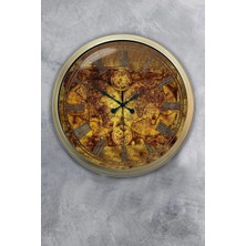 Kasva Concept Hediyelik 40 cm Eskitme Metal Harita Duvar Saati