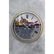 Kasva Concept Hediyelik 40 cm Eskitme Metal Home Duvar Saati