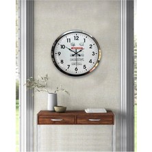 Kasva Concept Hediyelik 40 cm Krom Metal Mevlana Duvar Saati