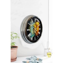 Kasva Concept Hediyelik Dekoratif 40 cm Krom Metal Ayetli Duvar Saati