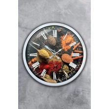 Kasva Concept Hediyelik 40 cm Beyaz Metal Kitchen Duvar Saati