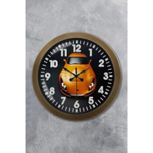 Kasva Concept Hediyelik 36 cm Eskitme Metal Oto Galeri Duvar Saati