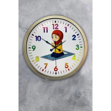 Kasva Concept Hediyelik 40 cm Eskitme Metal Çocuk Odası Duvar Saati