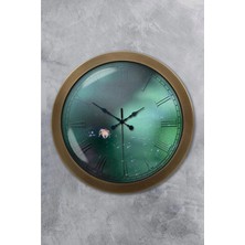 Kasva Concept Hediyelik 36 cm Eskitme Metal Romantizm Duvar Saati