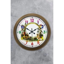 Kasva Concept 36 cm Eskitme Metal Doğal Yaşam Duvar Saati