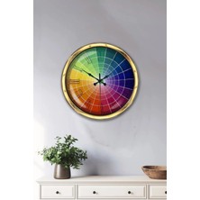 Kasva Concept Hediyelik 40 cm Gold Metal New Color Duvar Saati