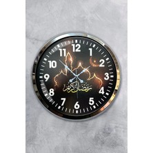 Kasva Concept Hediyelik 40 cm Krom Metal Islamic Duvar Saati
