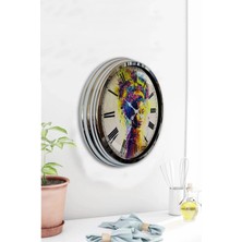 Kasva Concept Hediyelik 40 cm Krom Metal Eskitme Duvar Saati