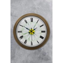 Kasva Concept 36 cm Eskitme Metal Papatya Duvar Saati