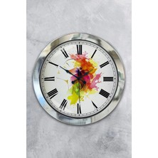Kasva Concept Hediyelik 36 cm Krom Metal Dizayn Duvar Saati