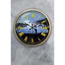 Kasva Concept 40 cm Eskitme Metal Aşk Hediyelik Duvar Saati