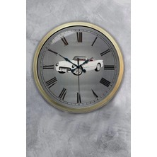 Kasva Concept Hediyelik 40 cm Eskitme Metal Araba Duvar Saati