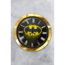 Kasva Concept Hediyelik 36 cm Gold Metal Batman Duvar Saati