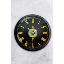 Kasva Concept Hediyelik 40 cm Siyah Metal Ayetli Duvar Saati