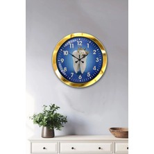 Kasva Concept Hediyelik 36 cm Gold Metal Diş Hekimi Duvar Saati